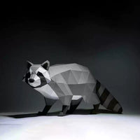 DIY Raccoon Papercraft Ornament for Desk and Home Decor