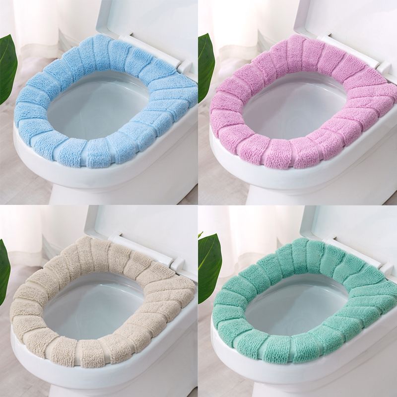 Knitted Toilet Seat Cover Set, 8-Pack, Universal Fit, Thickened Warm Washable Pads for All Seasons