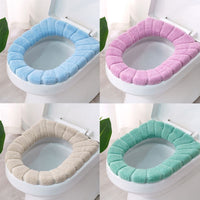 Knitted Toilet Seat Cover Set, 8-Pack, Universal Fit, Thickened Warm Washable Pads for All Seasons