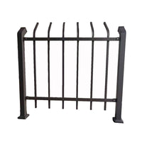 Powder-Coated Zinc Steel Fence Panel for Villas and Yards, Double-Bent Isolation Barrier
