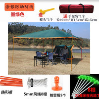 Outdoor Camping Tarp Shelter with UV Protection and Rainproof Coating, Aluminum Alloy Poles