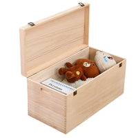 Thickened Solid Wood Storage Bench with Seating, Rectangular Vintage Large Wooden Storage Box for Home