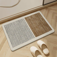 Japanese Wabi-Sabi Style Diatomaceous Earth Bath Mat, Absorbent Non-Slip Shower Room Mat