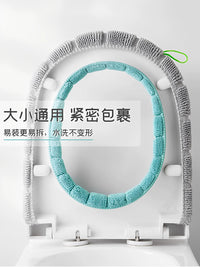 Knitted Toilet Seat Cover Thickened Universal Four Seasons Household Toilet Cushion
