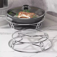 Stainless Steel Pot Rack Kitchen Organizer Multi-functional Storage Stand Steamer Rack