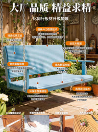 Outdoor Garden Patio Single Swing Chair with Hanging Basket Seat for Kids and Adults