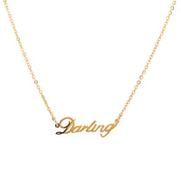 Ins Style English Letter Darling Pendant Necklace for Women