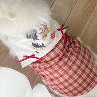 Pet Christmas Dog Cartoon Cute Dress for Small Medium Large Dogs Samoyed Golden Retriever Festive Decoration