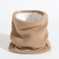 Winter Knitted Fleece Lined Neck Warmer Scarf for Cold Weather