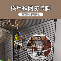 Large Bird Cage for Parrots, Cockatiels, Mynah Birds, and Sun Conures - Splash-Proof Home Eco-Friendly Luxury Villa