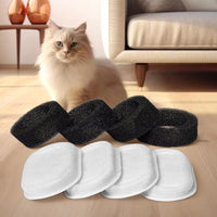 Pet Water Fountain Filter Replacements for Cats and Dogs - Activated Carbon & Cotton Filtration