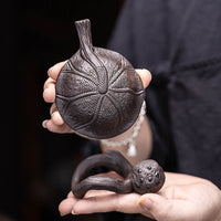 Creative Zisha Ceramic Tea Infuser and Filter Set for Kung Fu Tea Ceremony