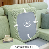 Geometric Pattern Stretch Sofa Cover Anti-Scratch Dustproof Slipcover for Pet Owners