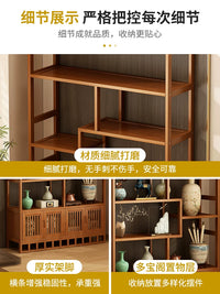 Bamboo New Chinese Style Display Shelf Tea Cabinet Modern Minimalist Curio Rack