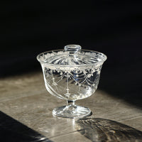 Handmade Decal Heat-Resistant Glass Gaiwan Tea Bowl Set for Kung Fu Tea