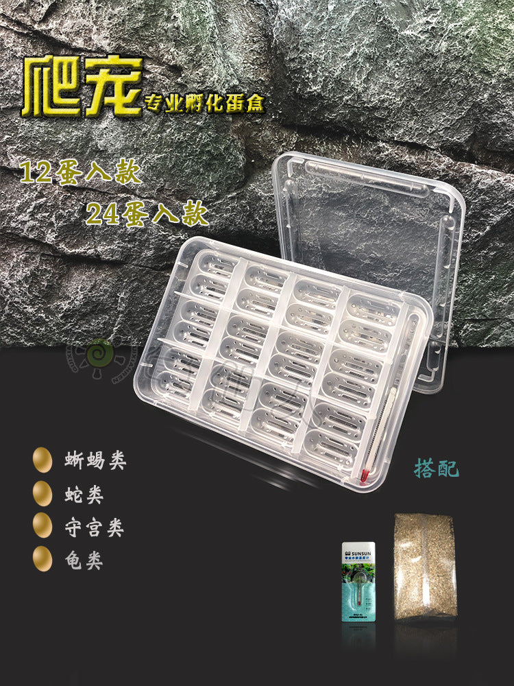 Reptile Egg Incubation Box with Divider for Lizards, Geckos, and Tortoises