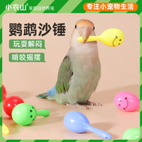 Parrot Chew Toy Set with Rattle and Bell Balls for Small to Medium Birds