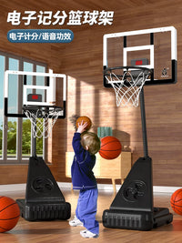 Kids' Adjustable Indoor Basketball Hoop Set with Scoreboard for Boys, Toddlers, and Children