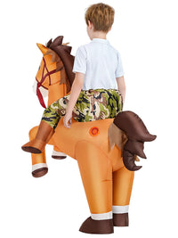 Inflatable Cartoon Pony and Zebra Costume for Adults and Kids - Halloween, Stage Performance, Cosplay
