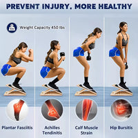 Wooden Slant Board for Calf Stretching and Fitness