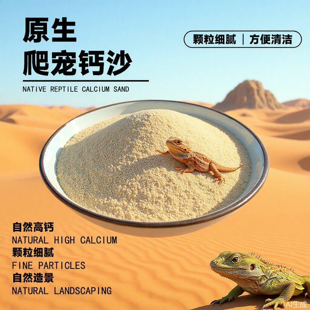 Reptile Calcium Sand Substrate for Leopard Geckos, Lizards, and Desert Terrariums, 1.8kg