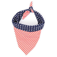 American Flag Pet Bandana for Dogs and Cats, Adjustable Scarf Bib for Small to Large Pets