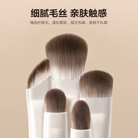 Portable Eyeshadow Brush Set with Eyeliner and Detail Blending Brushes