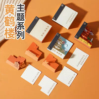 3D Paper Sculpture Art Calendar Memo Pad with Tear-Off Architectural Design and Display Box