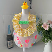 Summer Backless Embroidered Pet Dress for Dogs and Cats