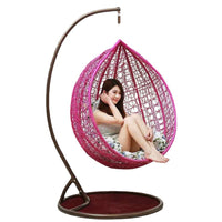 Single Rattan Wicker Hanging Basket Chair Outdoor Indoor Swing Egg Chair for Balcony Patio