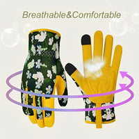 Women's Microfiber Leather Gardening Gloves with Touchscreen Fingertips
