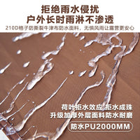 Inflatable Camping Tent, Portable 4-Corner Outdoor Shelter, Silver-Coated Waterproof Sun Protection