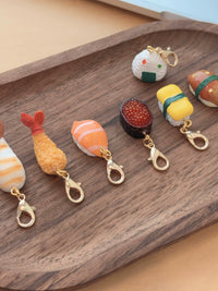 Mini Sushi Food Keychain Japanese Style Hand-rolled Sushi Pendant Bag Charm Earphone Charm Exquisite Gift