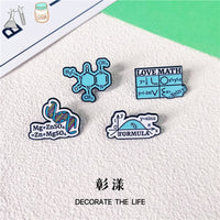 Science Element Math Physics Gene Enamel Pin for Backpacks and Apparel
