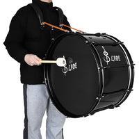 SLADE 22-inch Professional Marching Bass Drum with Carrier for Adult Students and Bands