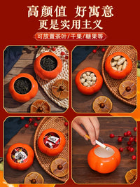 Persimmon Ornaments with Tray and Charms for New Home Housewarming Gift Set