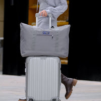 Large Capacity Canvas Travel Duffel Bag with Trolley Sleeve