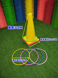 Ring Toss Game Set for Adults and Kids, Ice Cream Cone Target Throwing Toy for Team Building Activities