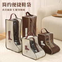 Large Capacity Dustproof Shoe and Boot Storage Bag with Handle for Travel and Home