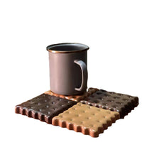 Creative Biscuit Wood Coasters for Mugs and Cups, Heat-Insulating Drink Mats