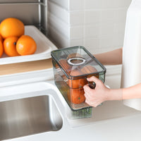 Refrigerator Storage Box Food Fresh-keeping Container with Lid for Eggs, Vegetables, and Fruits
