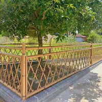 Stainless Steel Bamboo-Look Garden Fence Aluminum Alloy Lawn Barrier