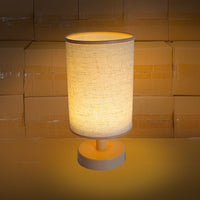 Nordic Minimalist Fabric USB Table Lamp with LED Night Light for Bedroom Study Dorm