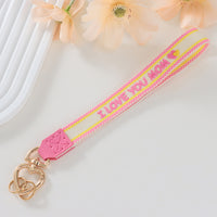 Christmas Embroidered Letter Keychain Bag Charm