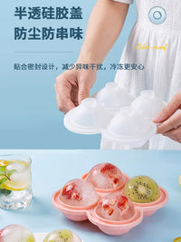 Large Silicone Ice Ball Mold for Whiskey and Cocktails, Reusable Sphere Ice Maker for Home Bar and Freezer