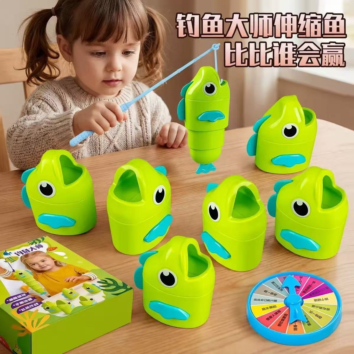 Fishing Battle Telescopic Fish Toy Kids Educational Parent-Child Interactive Tabletop Game