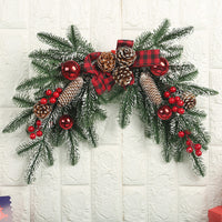 Christmas PE Rattan Wreath and Hanging Tree Decorations for Doors and Shopfronts