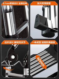 BAFEN Telescopic Ladder, Aluminum Alloy Multi-function Folding Ladder, Thickened Herringbone Engineering Ladder for Home Use