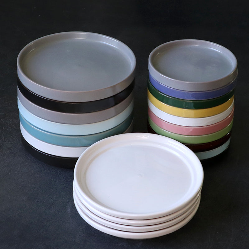 Ceramic and Plastic Plant Pot Saucers Round Drip Trays for Indoor Outdoor Planters
