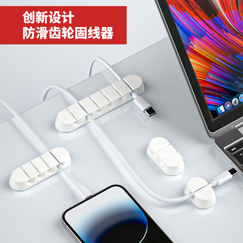Self-Adhesive Cable Organizer Clips for Desk Cable Management